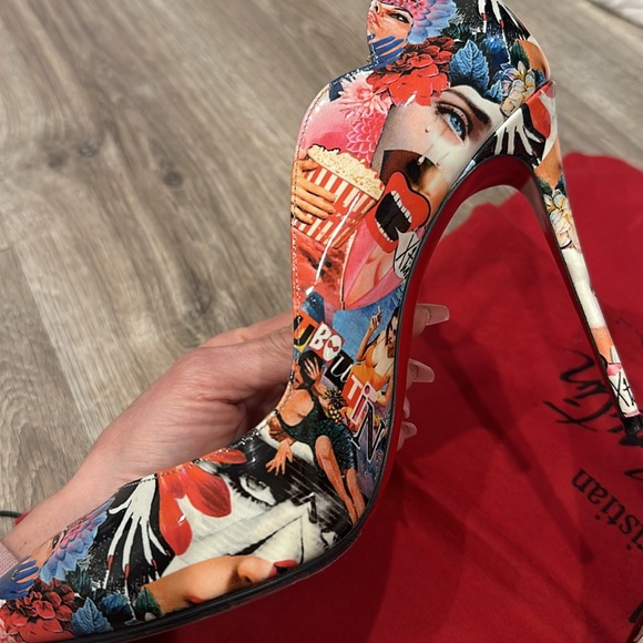 Limited Edition Christian Louboutin Hot Chick Scallop Pointed Toe Pump- SZ 40 - Picture 12 of 13